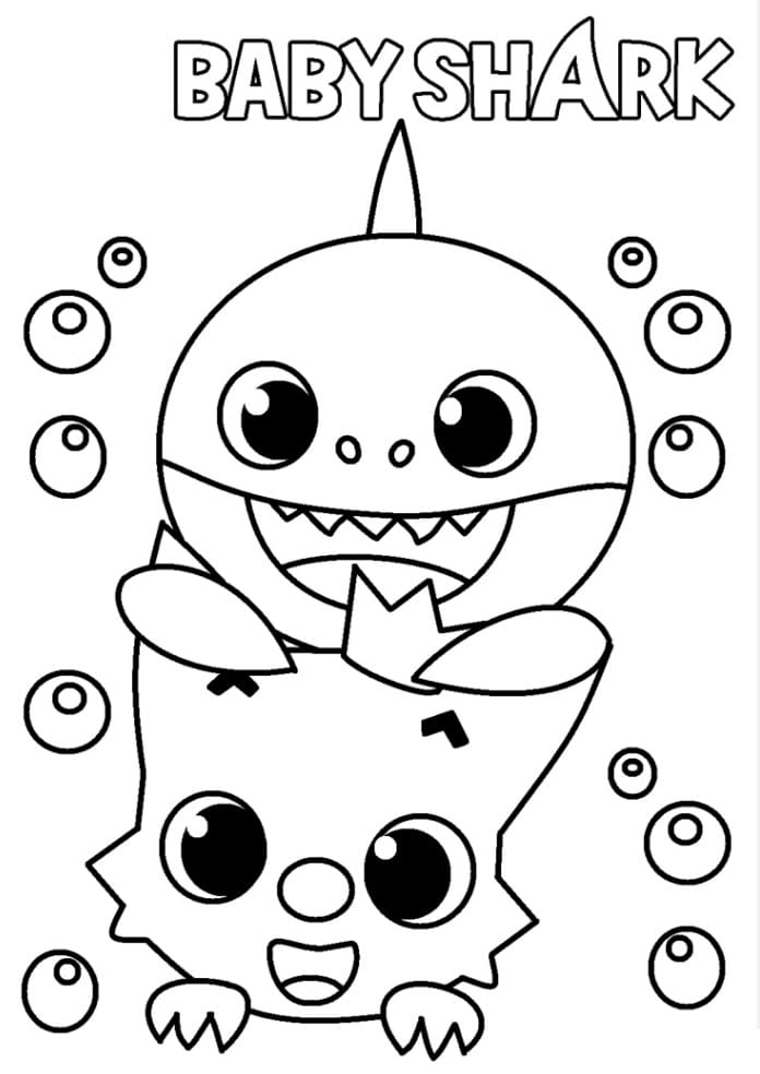 Baby Shark Dududu Coloring Pages Printables 49