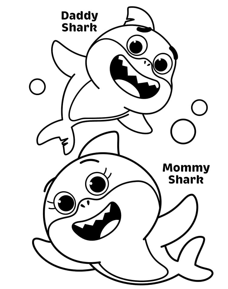 Baby Shark Dududu Coloring Pages Printables 50