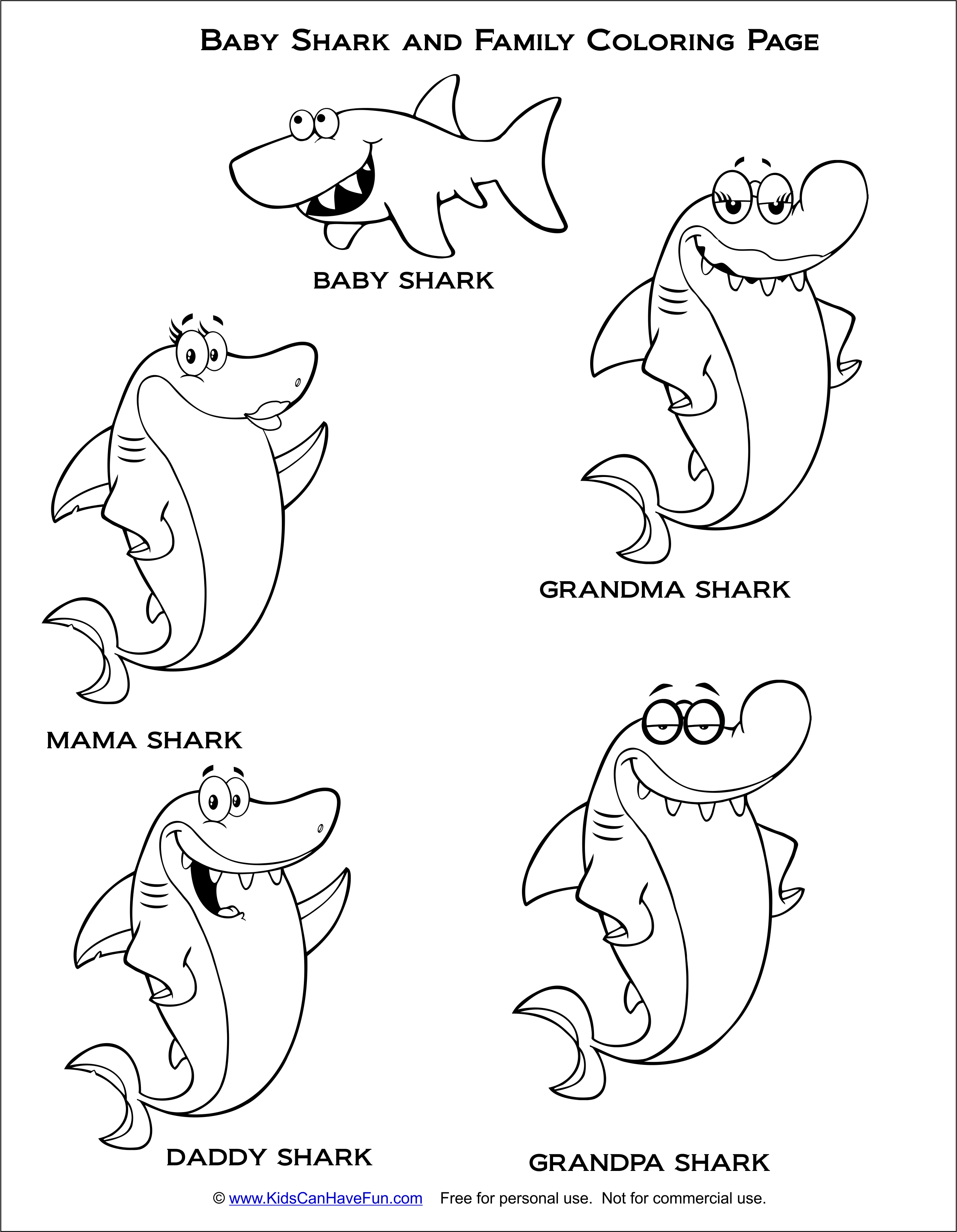 Baby Shark Dududu Coloring Pages Printables 51