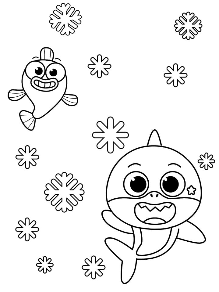 Baby Shark Dududu Coloring Pages Printables 58