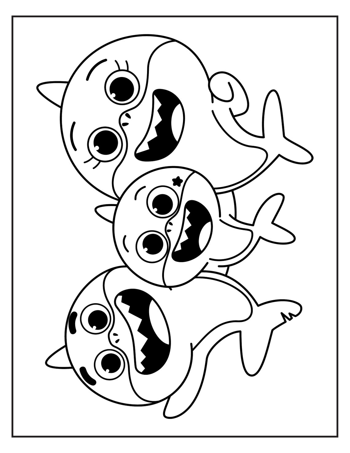 Baby Shark Dududu Coloring Pages Printables 60