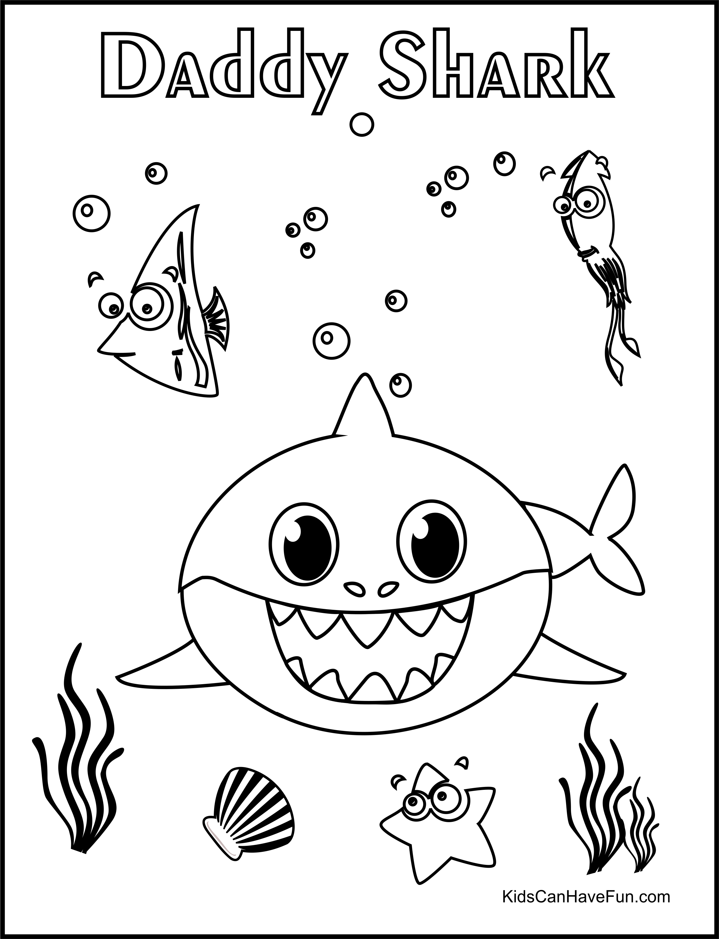 Baby Shark Dududu Coloring Pages Printables 61