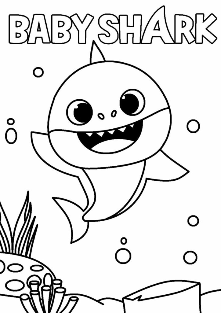 Baby Shark Dududu Coloring Pages Printables 63