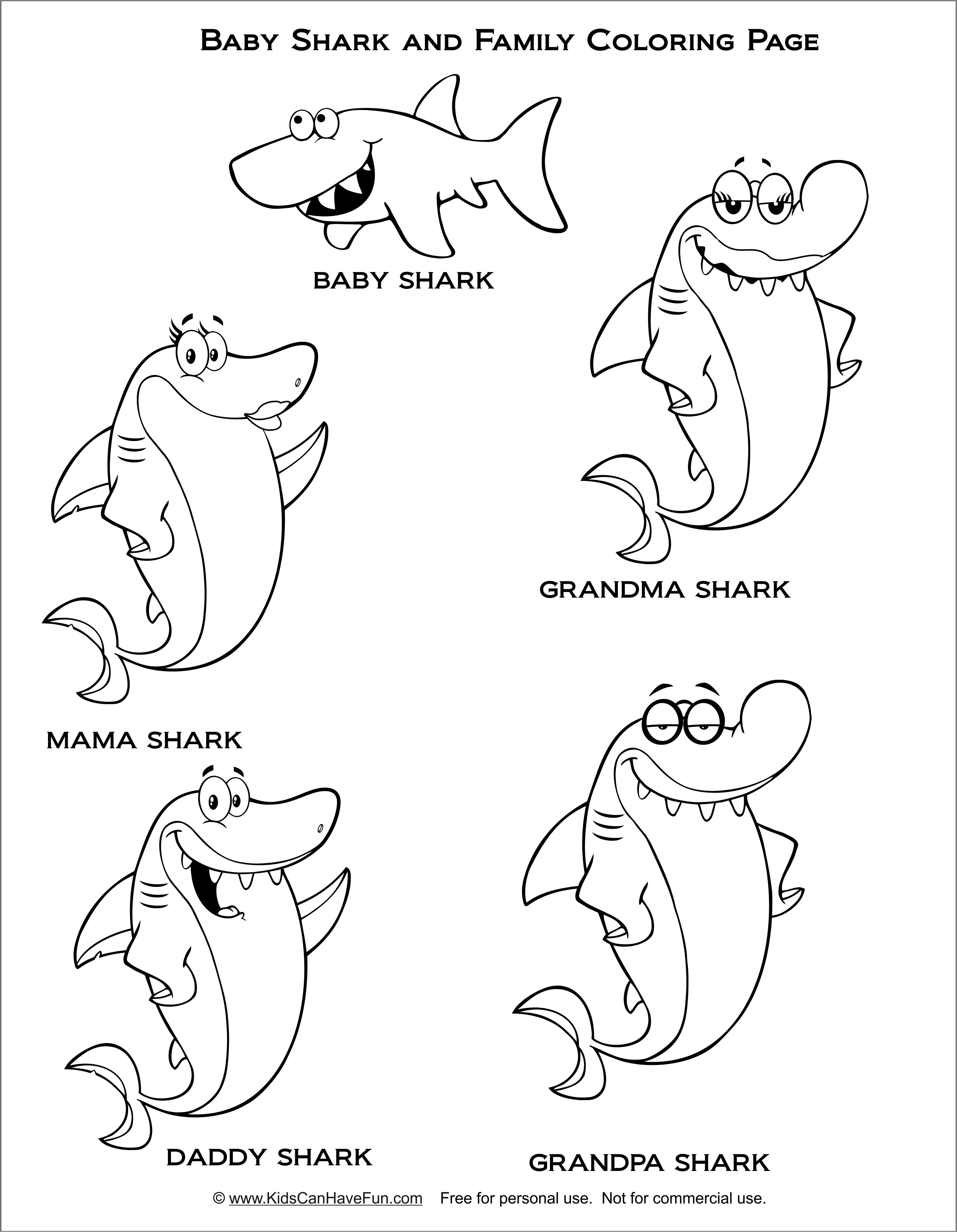 Baby Shark Dududu Coloring Pages Printables 67