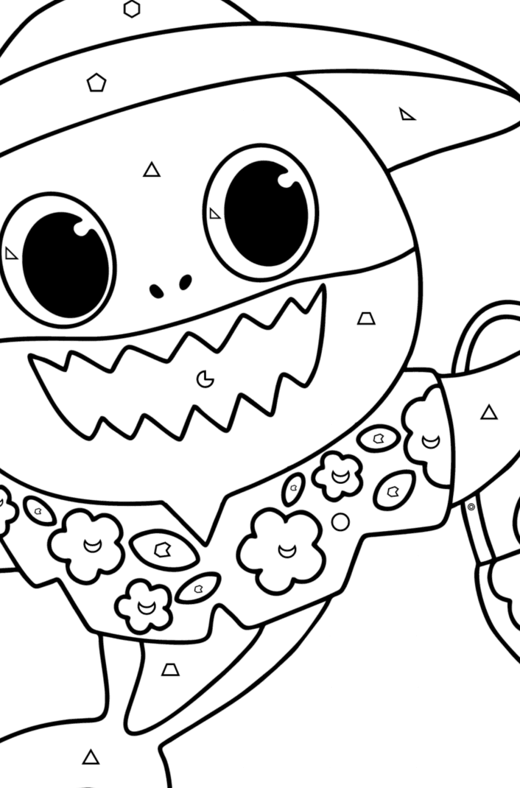 Baby Shark Dududu Coloring Pages Printables 68