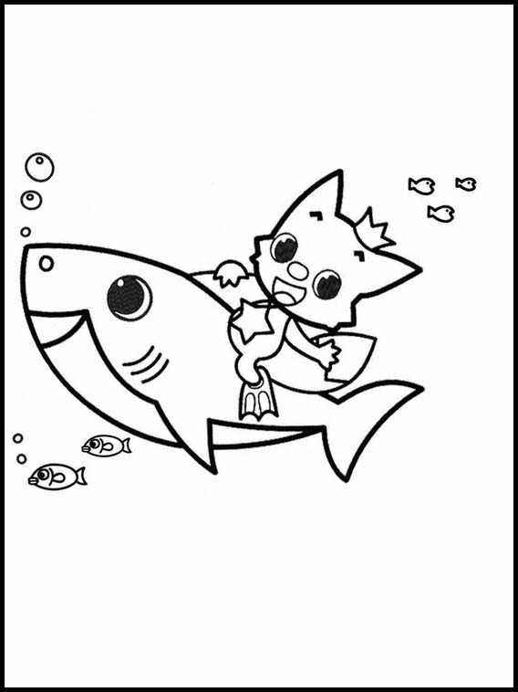 Baby Shark Dududu Coloring Pages Printables 7