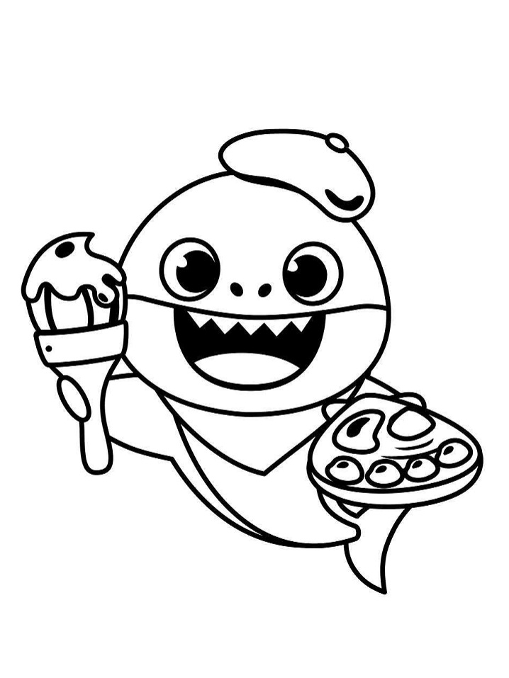 Baby Shark Dududu Coloring Pages Printables 74