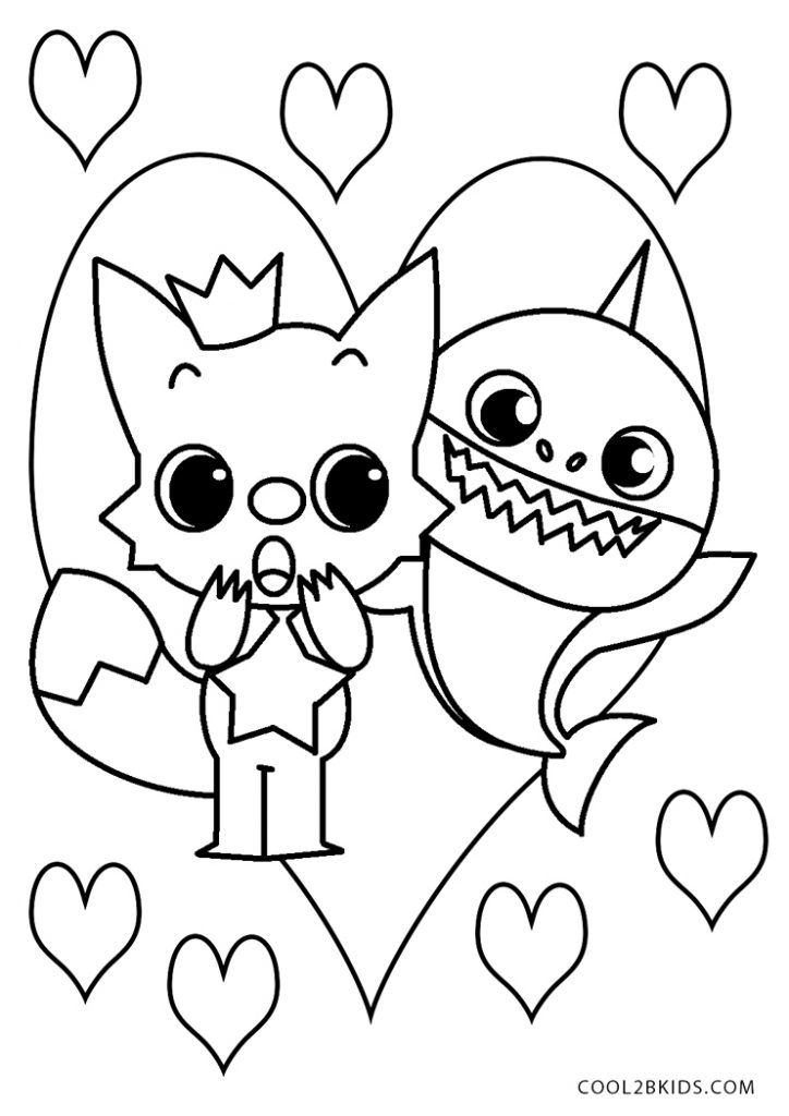 Baby Shark Dududu Coloring Pages Printables 79