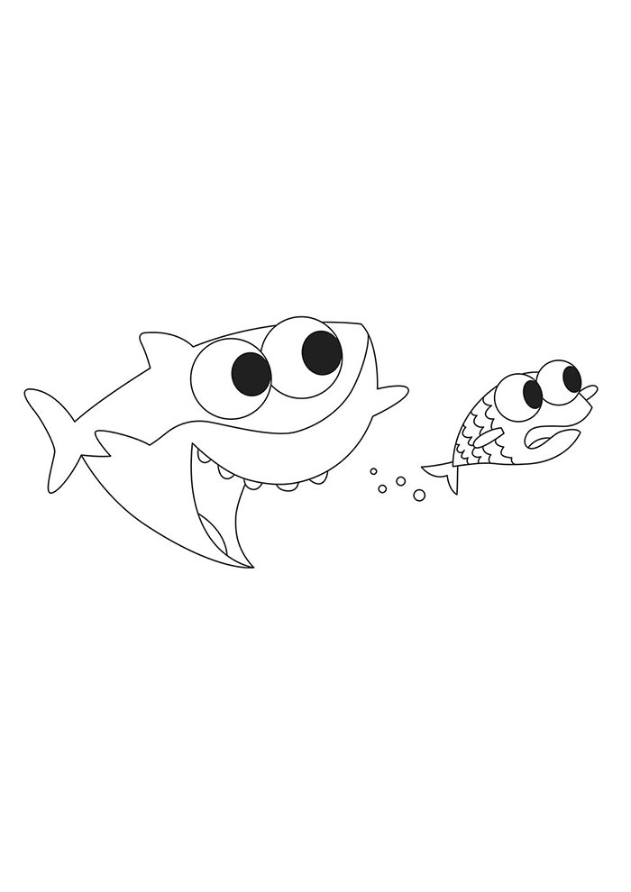 Baby Shark Dududu Coloring Pages Printables 8