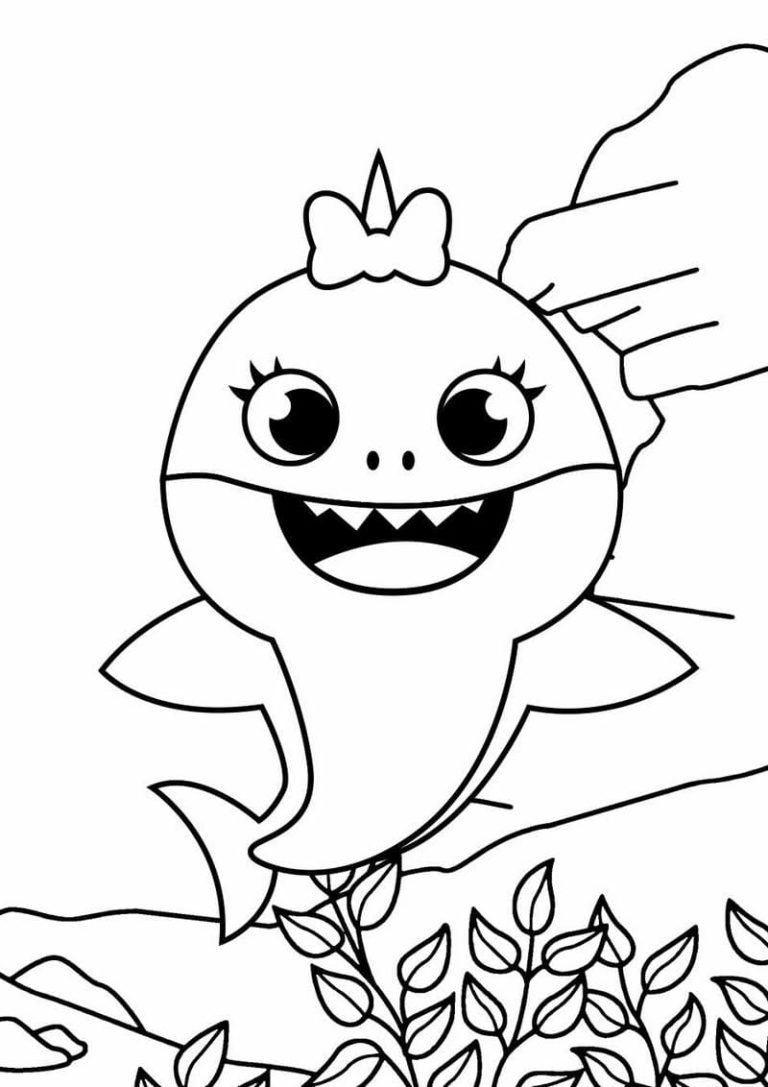 Baby Shark Dududu Coloring Pages Printables 87