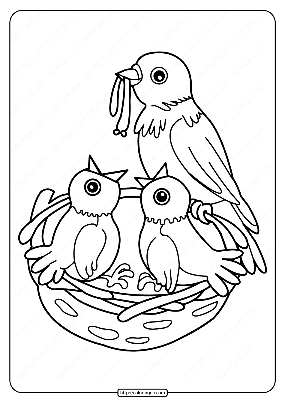 Bird Coloring Pages for Kids Printables 25