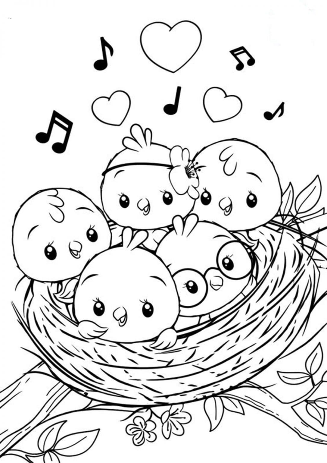 Bird Coloring Pages for Kids Printables 4