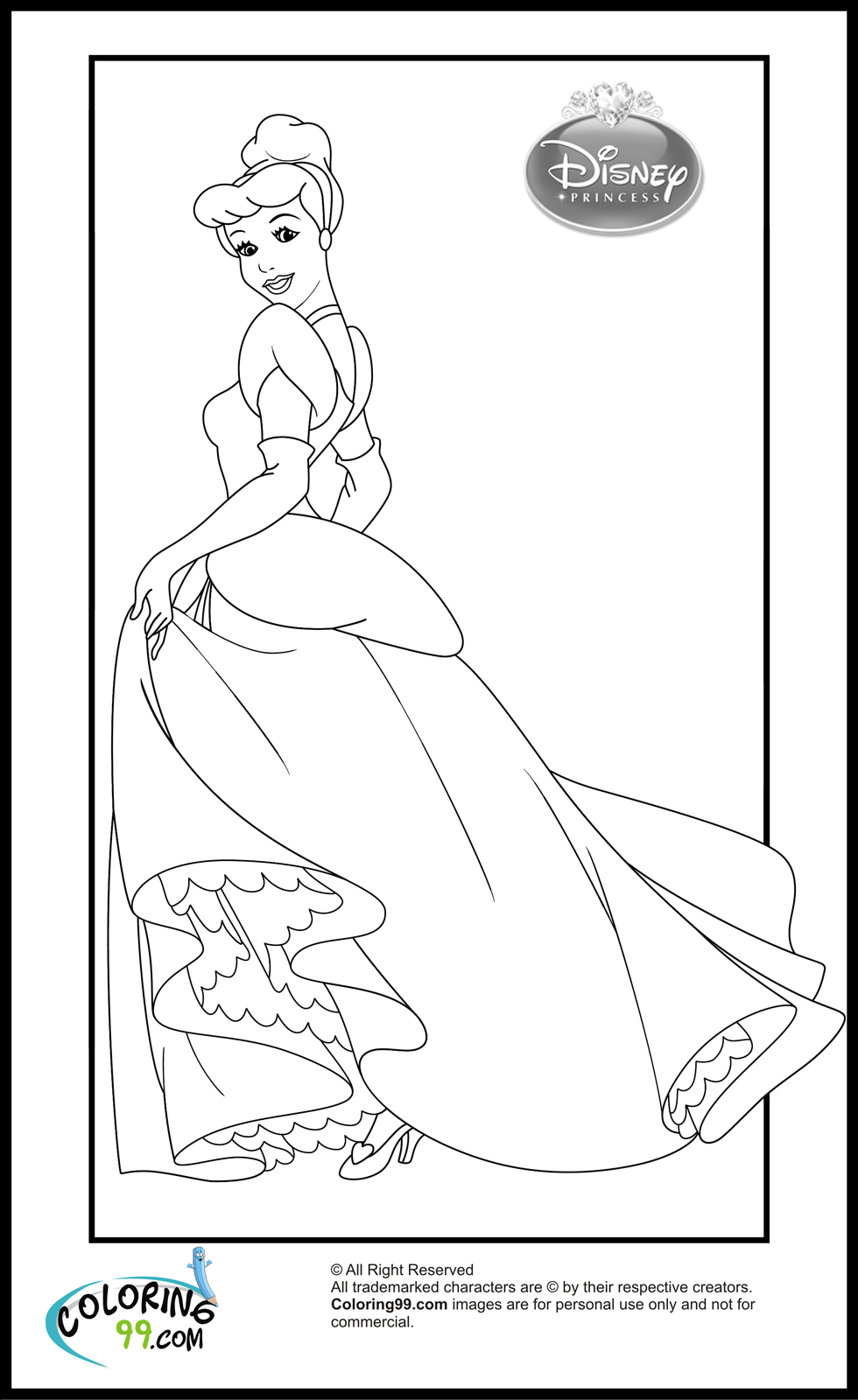 Cinderella Coloring Pages FREE Printable 16