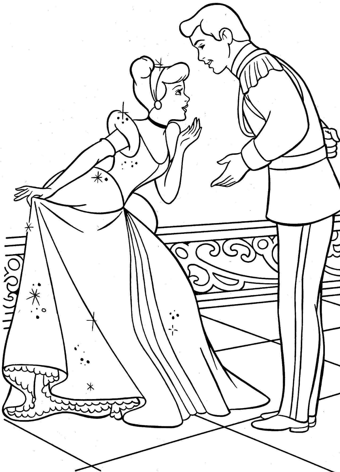 Cinderella Coloring Pages FREE Printable 2