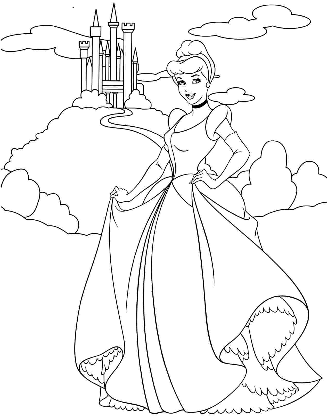 Cinderella Coloring Pages FREE Printable 24