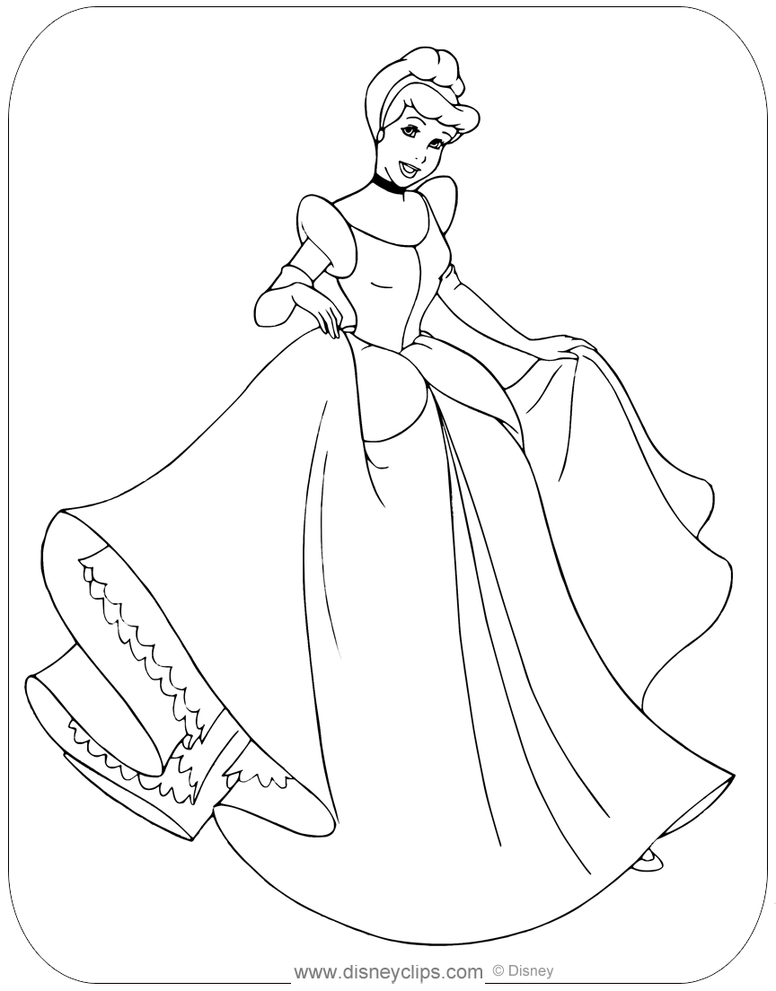 Cinderella Coloring Pages FREE Printable 36