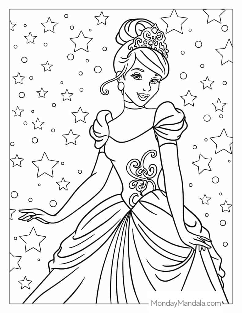 Cinderella Coloring Pages FREE Printable 37