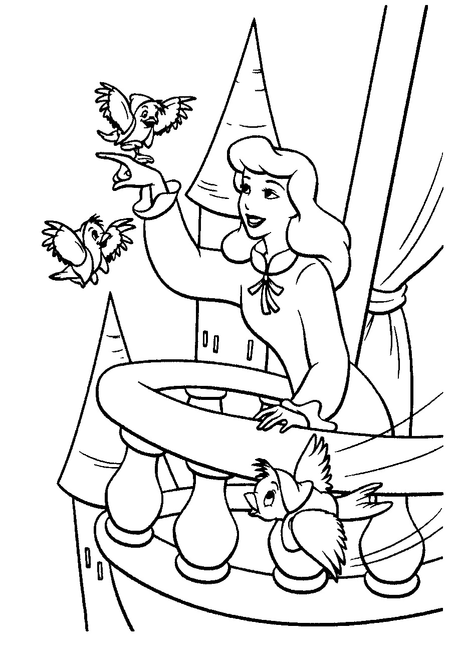 Cinderella Coloring Pages FREE Printable 4