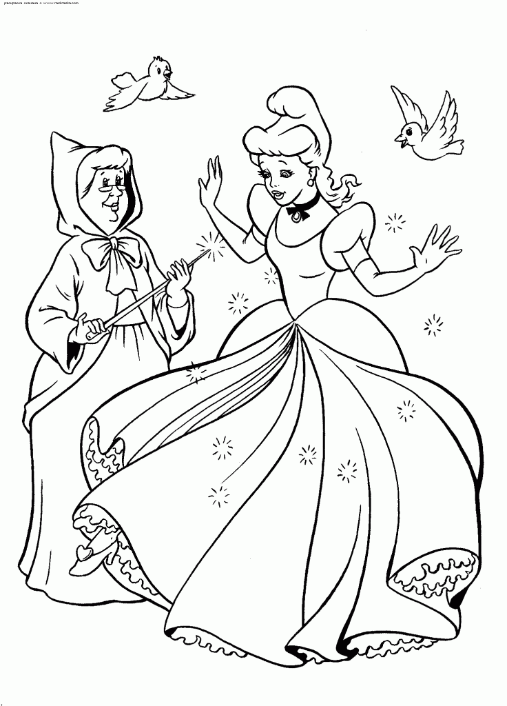 Cinderella Coloring Pages FREE Printable 45