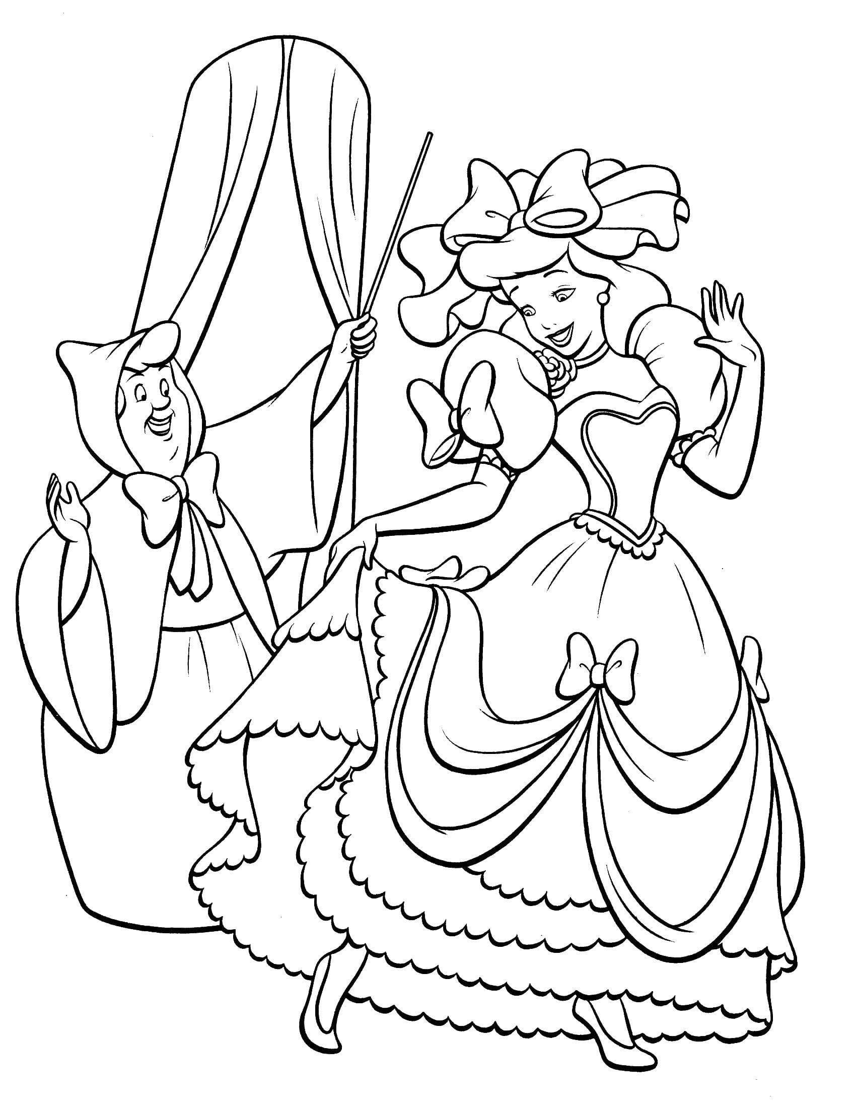 Cinderella Coloring Pages FREE Printable 48