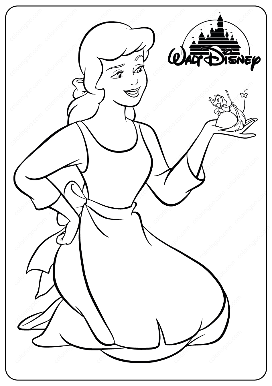 Cinderella Coloring Pages FREE Printable 75