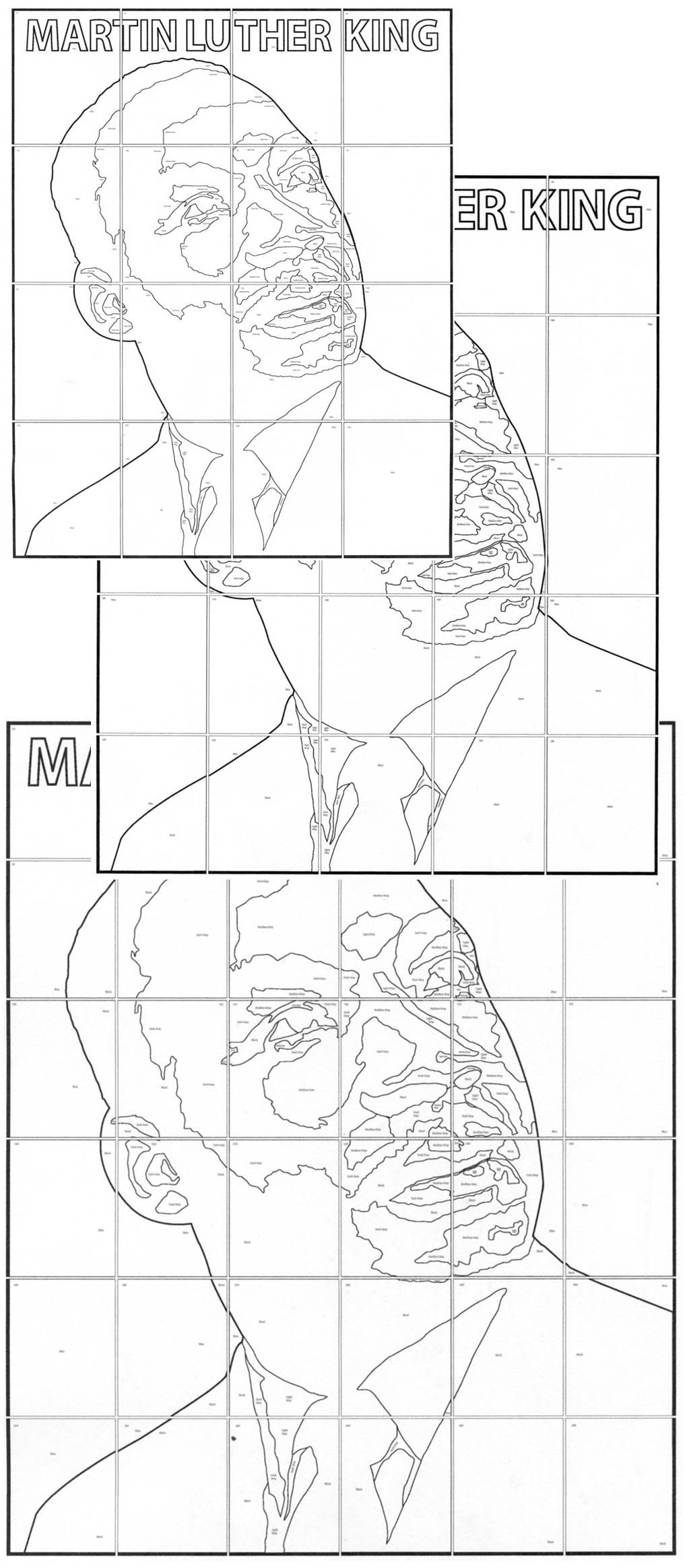 coloring page martin luther king jr