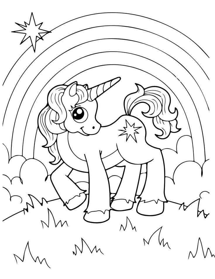 coloring pages of a unicorn