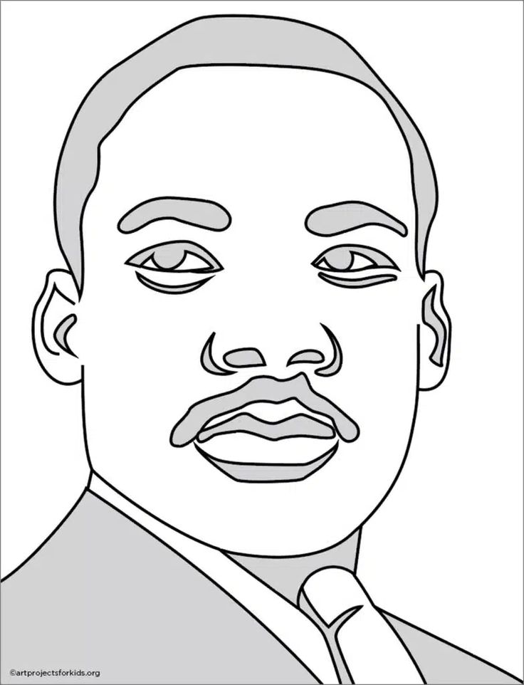 coloring pages of dr martin luther king