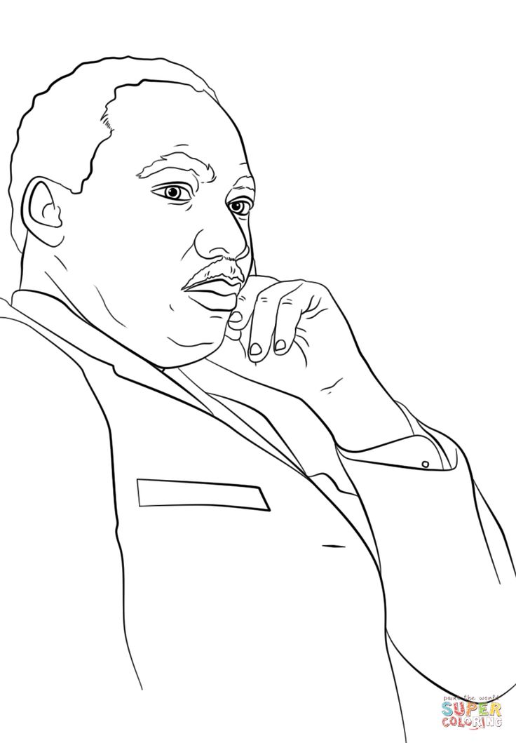 coloring pages of martin luther king jr