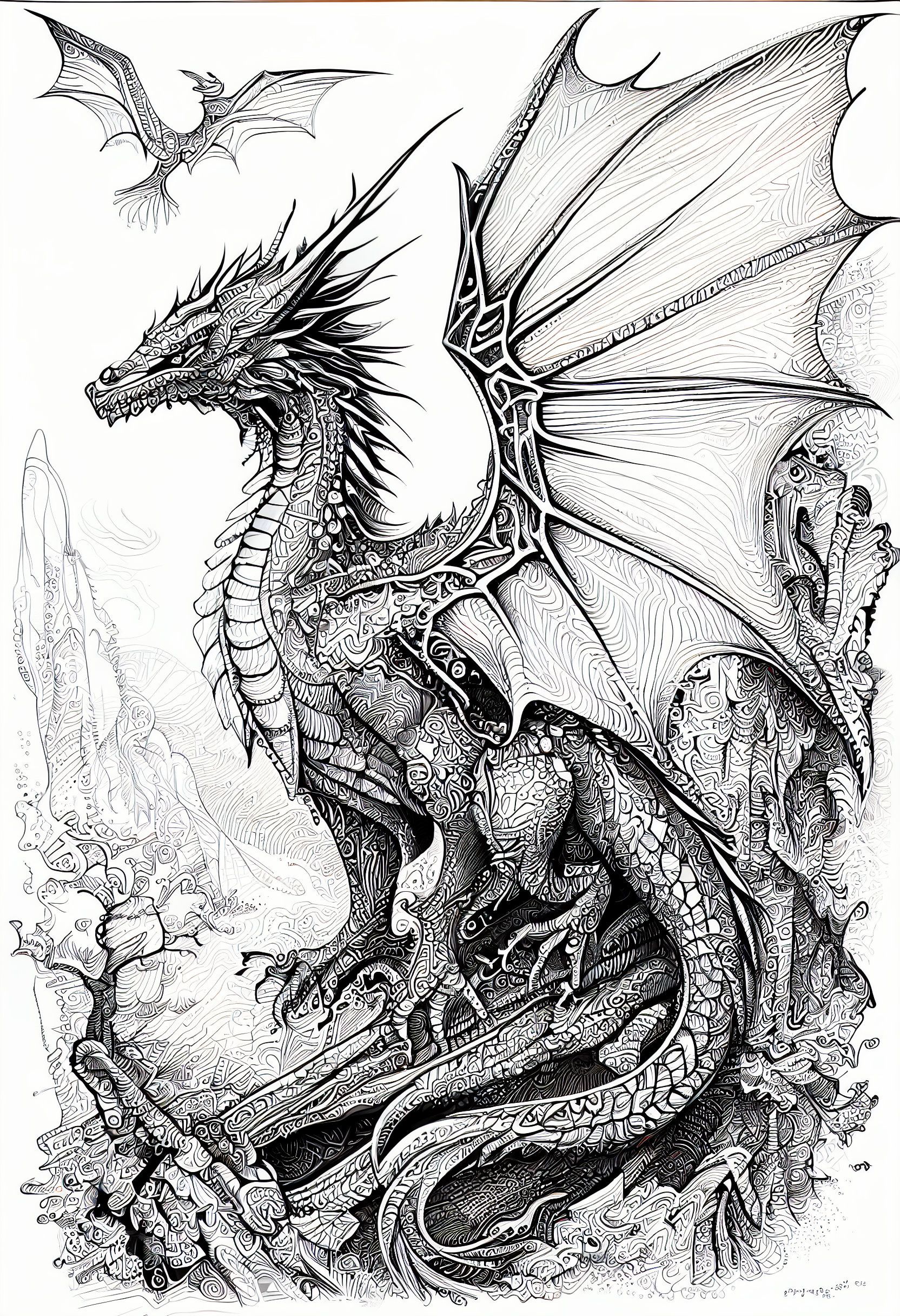 coloring pages printable dragon