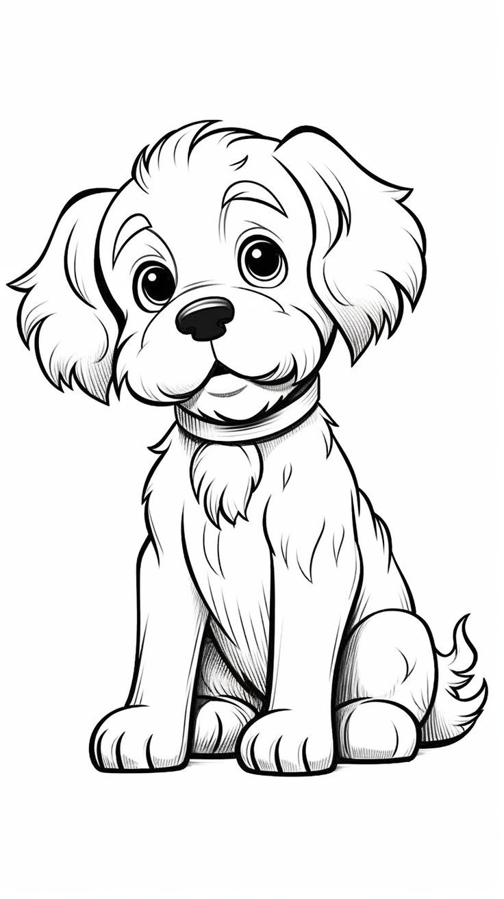 cute dog coloring pages for adults