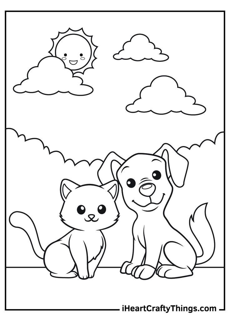 cute dog coloring pages hard