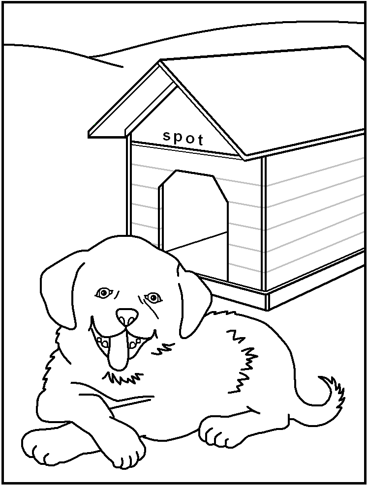 Cute Doggy Coloring Pages 108