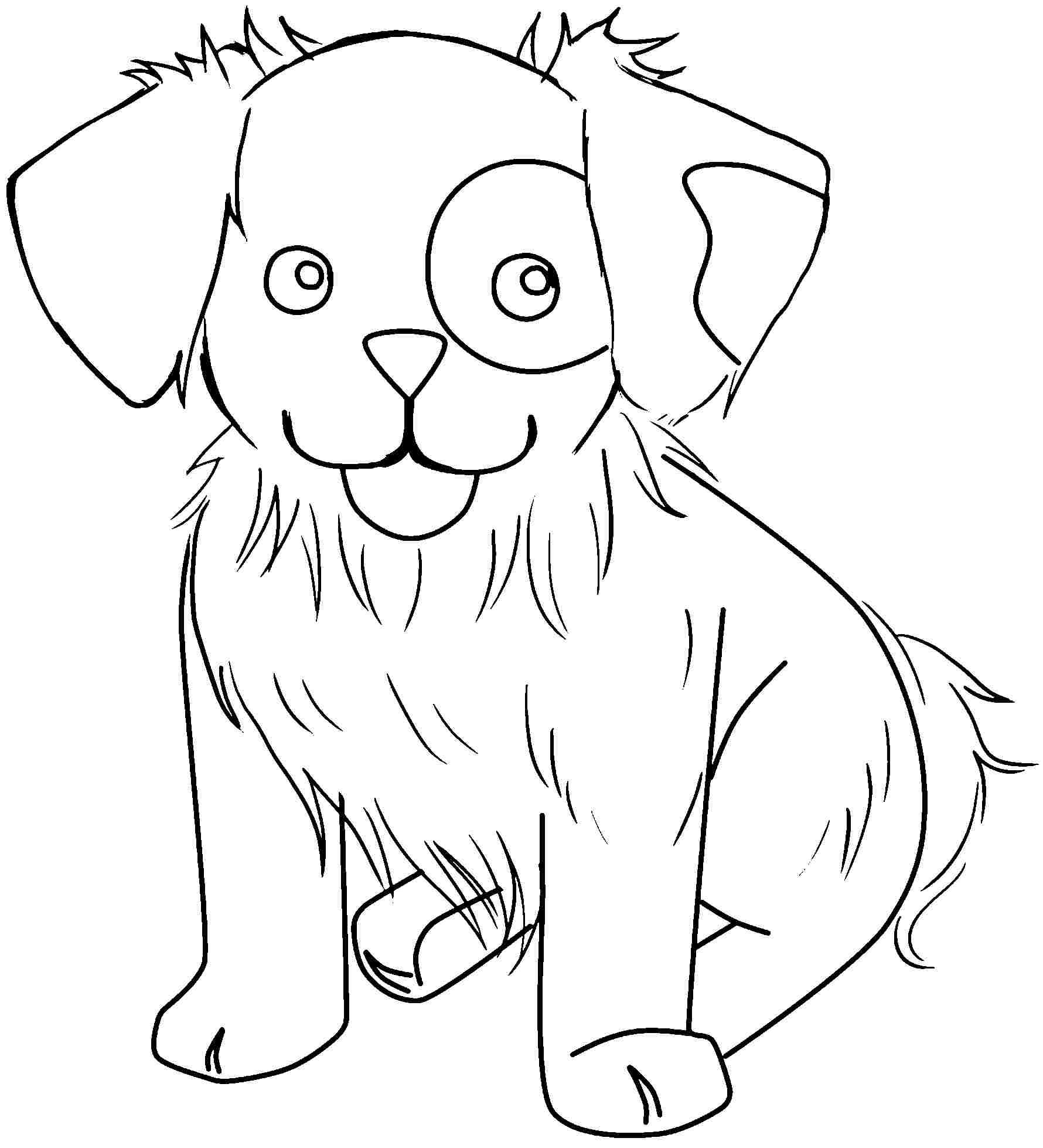 Cute Doggy Coloring Pages 120