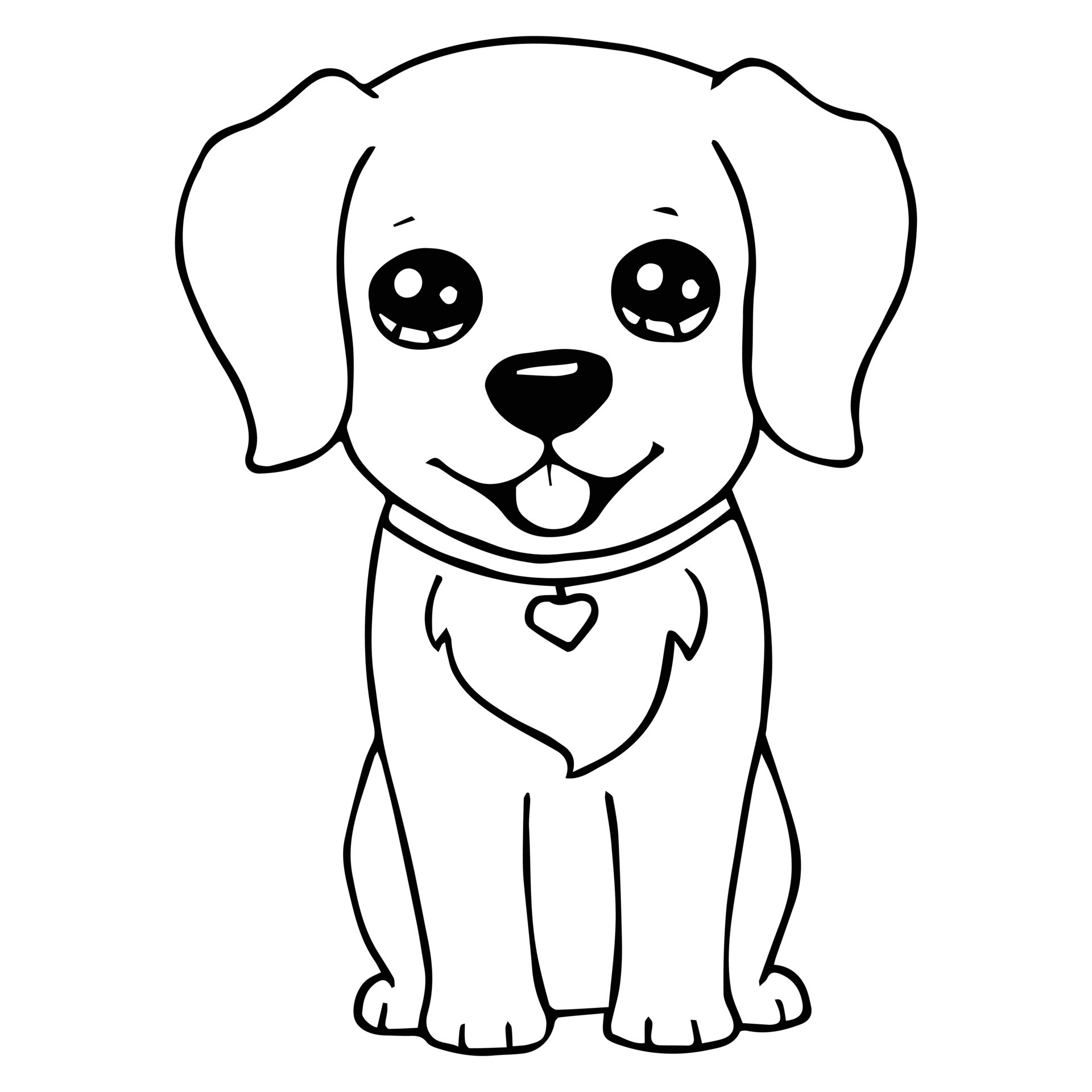 Cute Doggy Coloring Pages 13