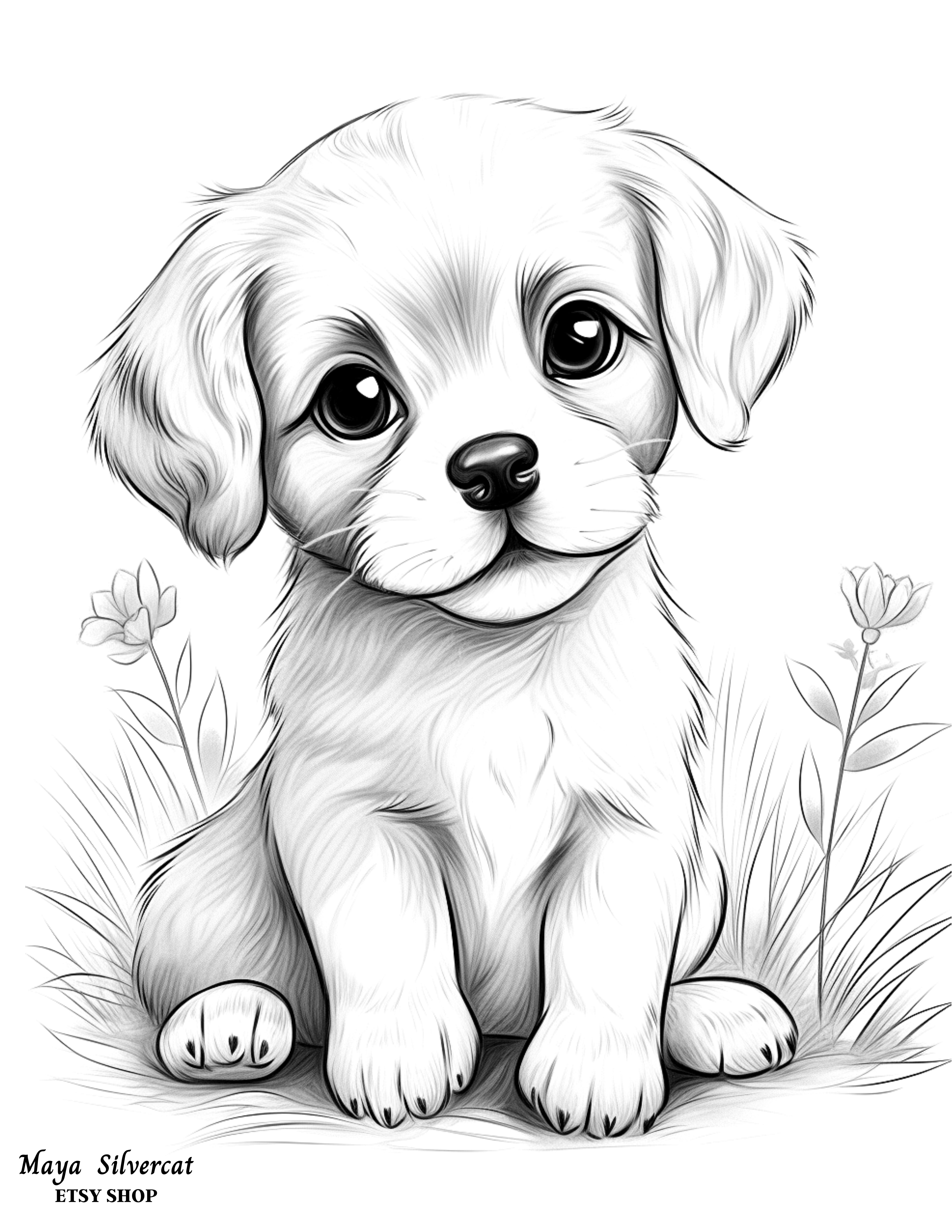 Cute Doggy Coloring Pages 143