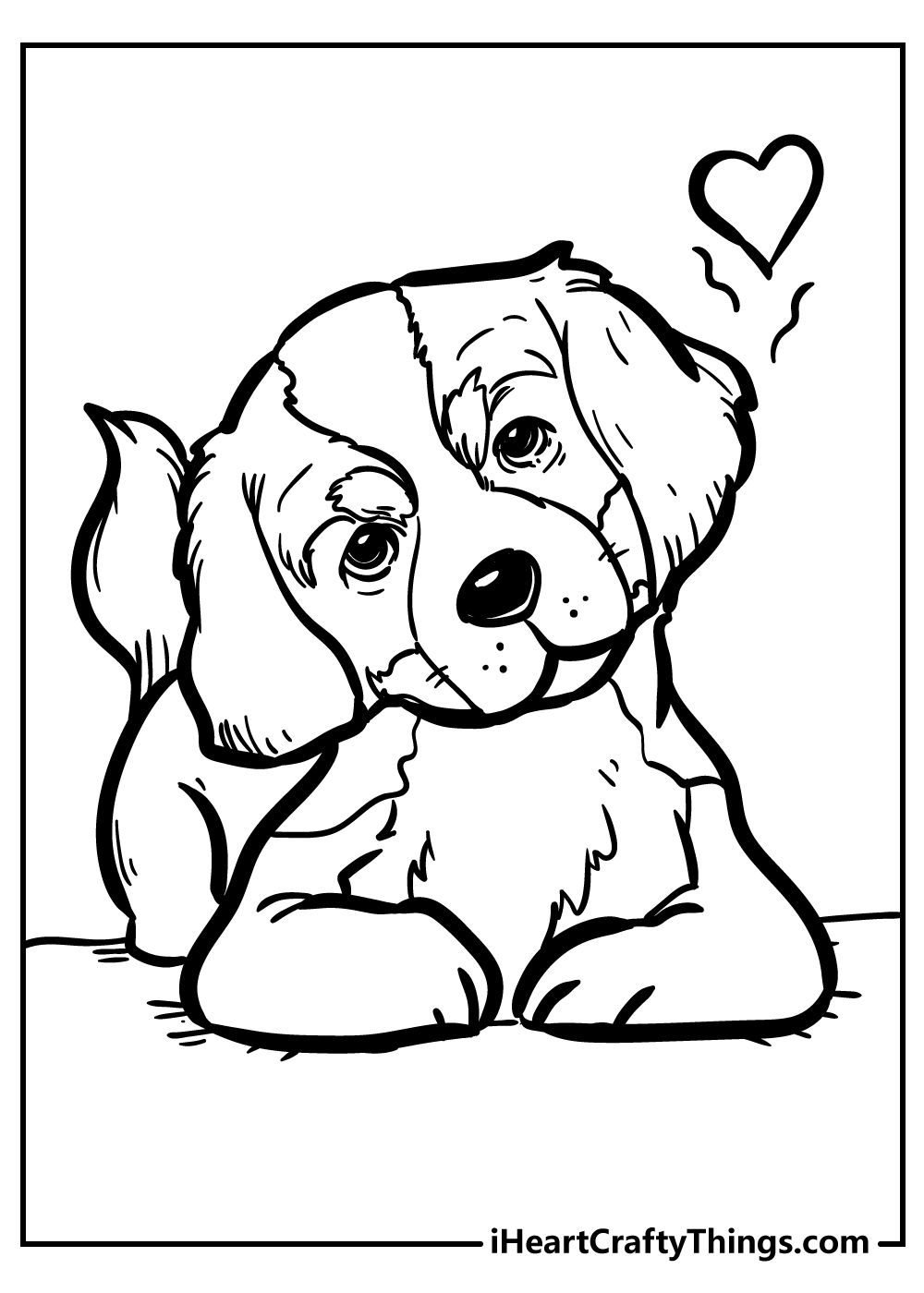 Cute Doggy Coloring Pages 24