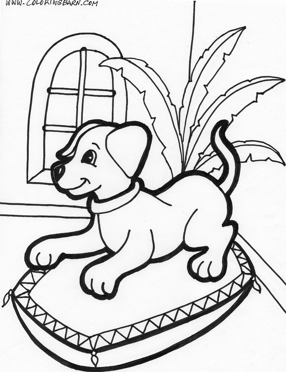 Cute Doggy Coloring Pages 27