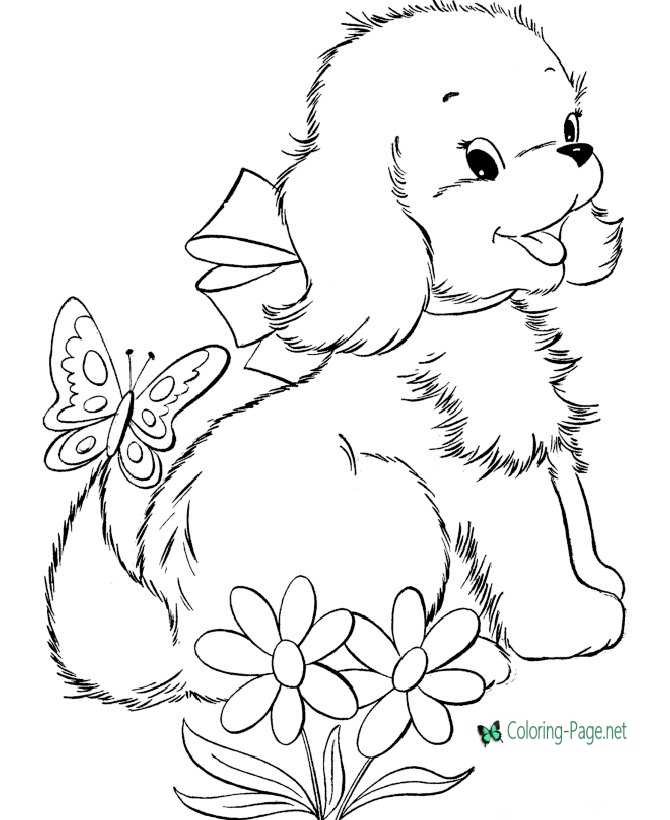 Cute Doggy Coloring Pages 32