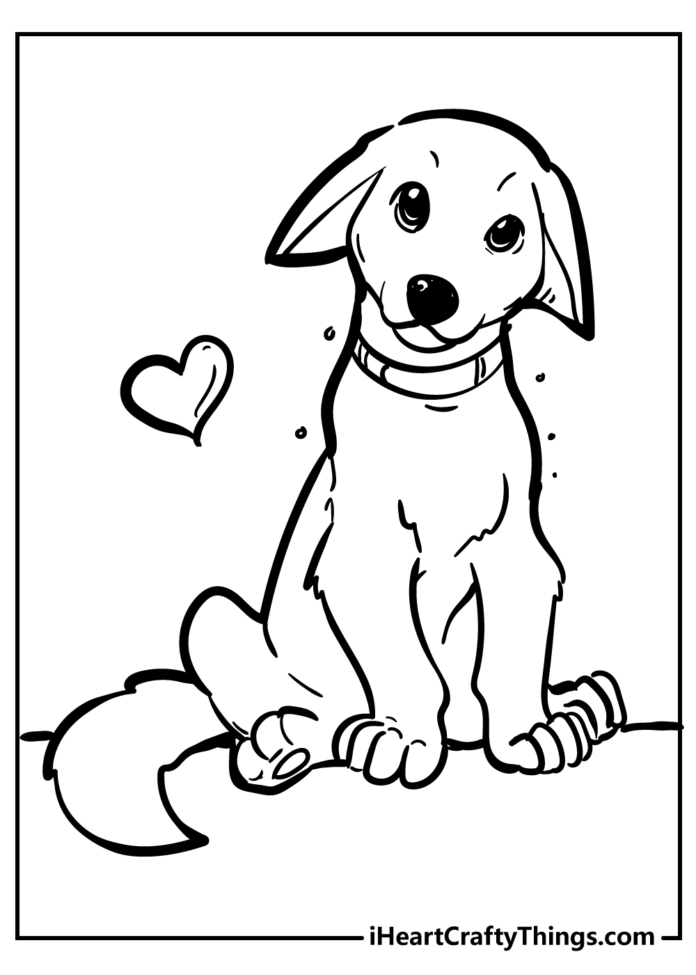 Cute Doggy Coloring Pages 4