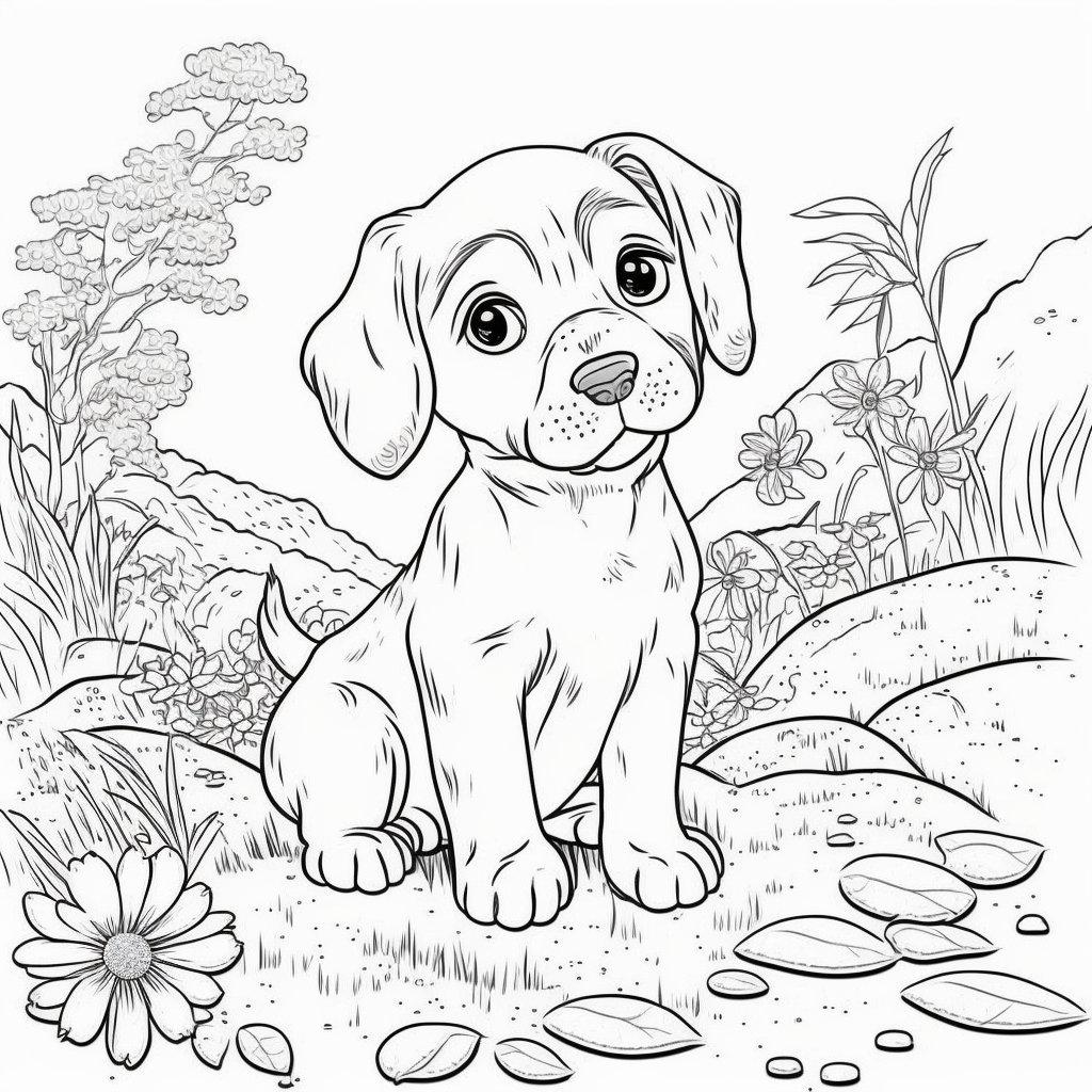 Cute Doggy Coloring Pages 78