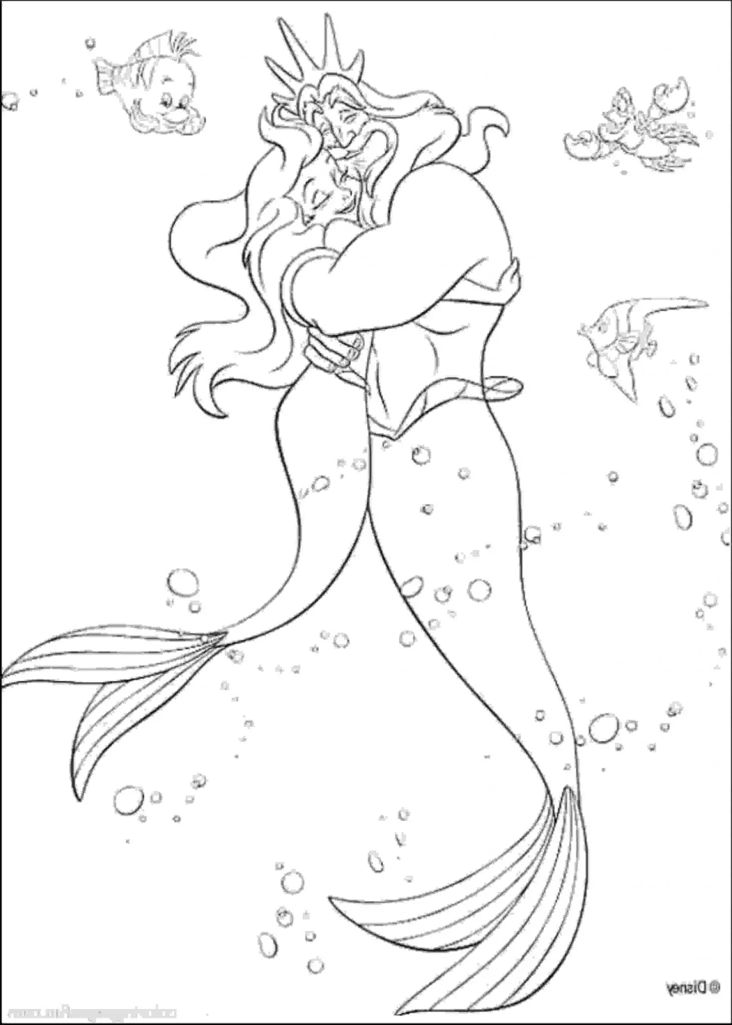 Cute Mermaid Coloring Pages Printables 10