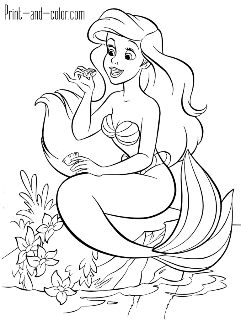 Cute Mermaid Coloring Pages Printables 101