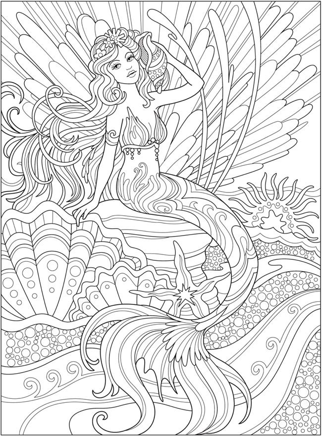 Cute Mermaid Coloring Pages Printables 103