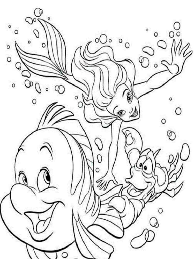 Cute Mermaid Coloring Pages Printables 107