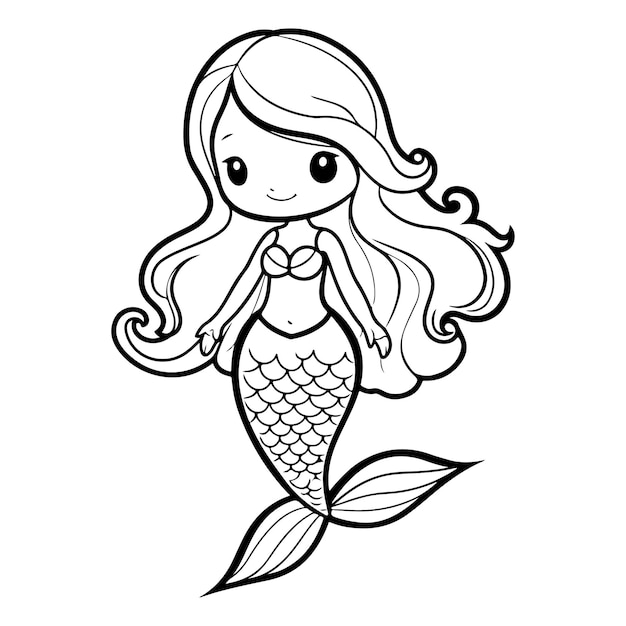 Cute Mermaid Coloring Pages Printables 109