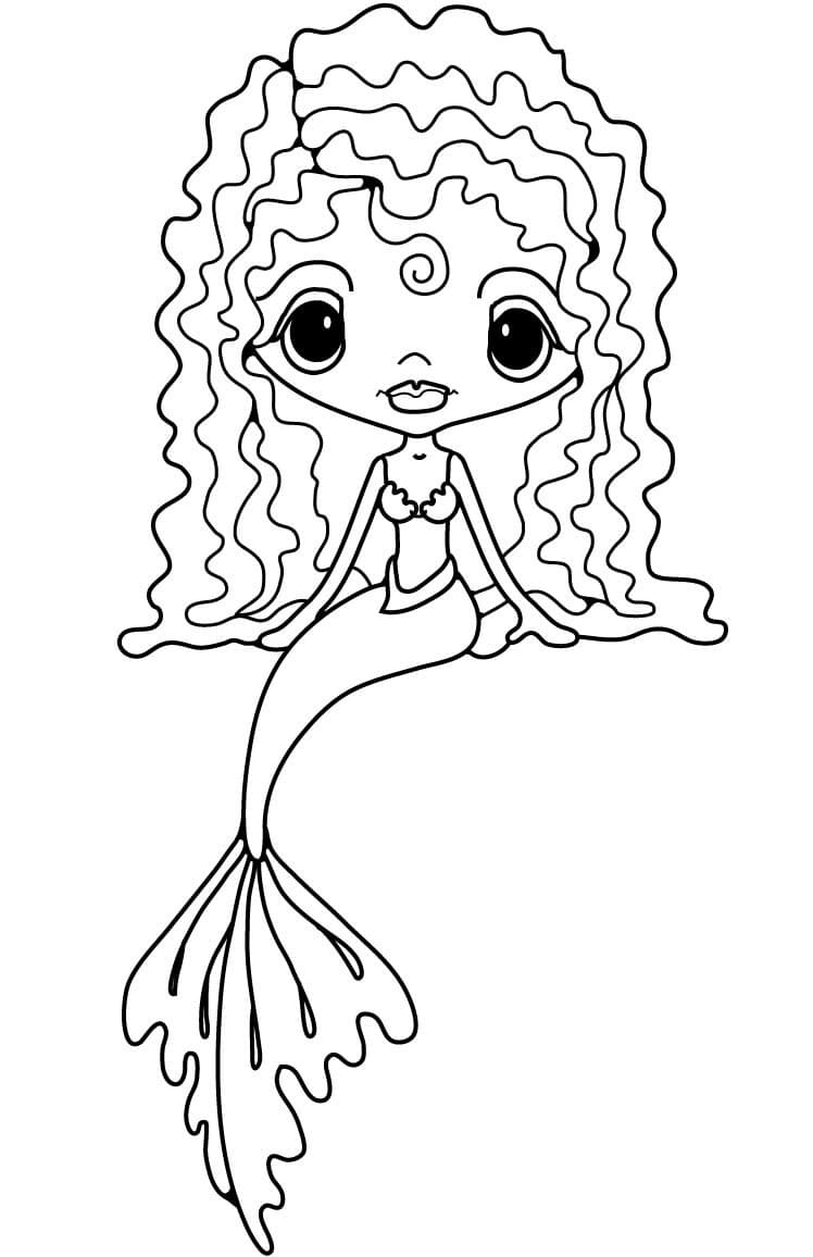 Cute Mermaid Coloring Pages Printables 11