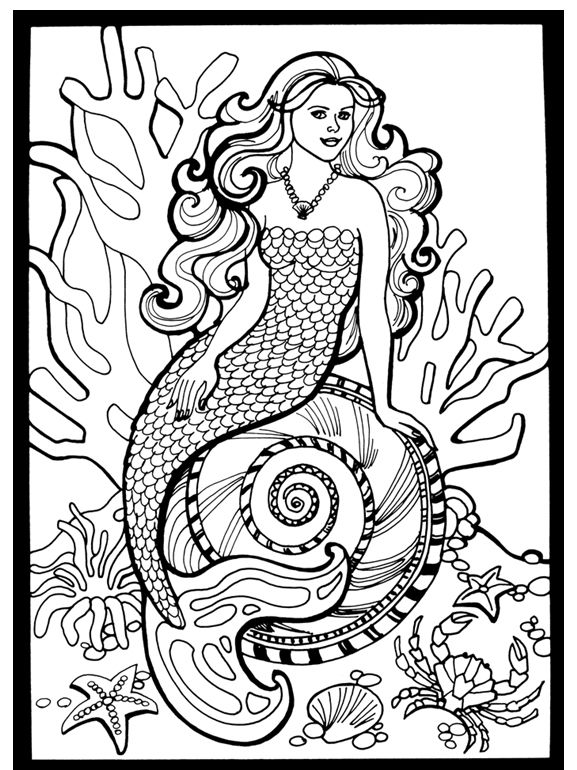 Cute Mermaid Coloring Pages Printables 110