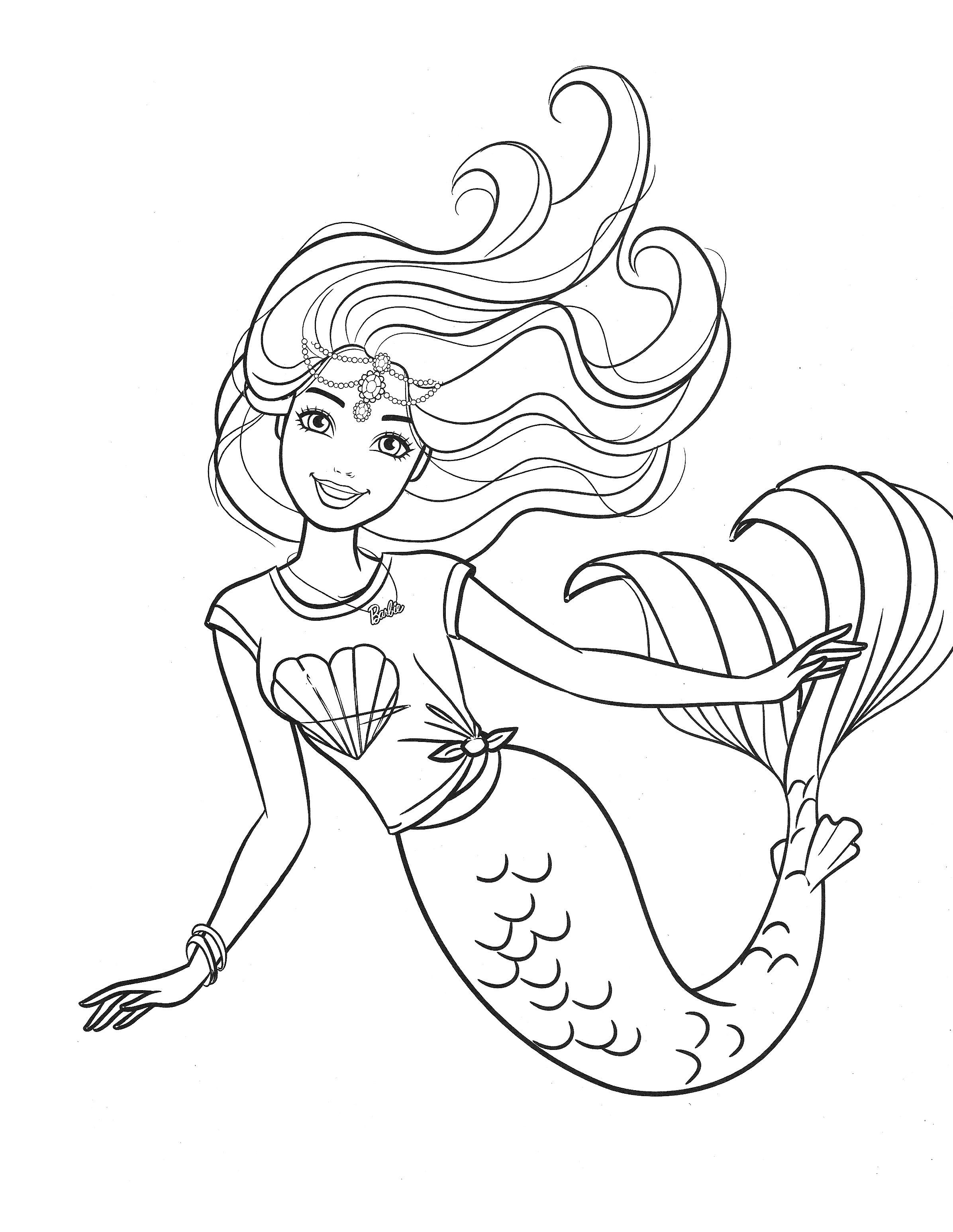 Cute Mermaid Coloring Pages Printables 114