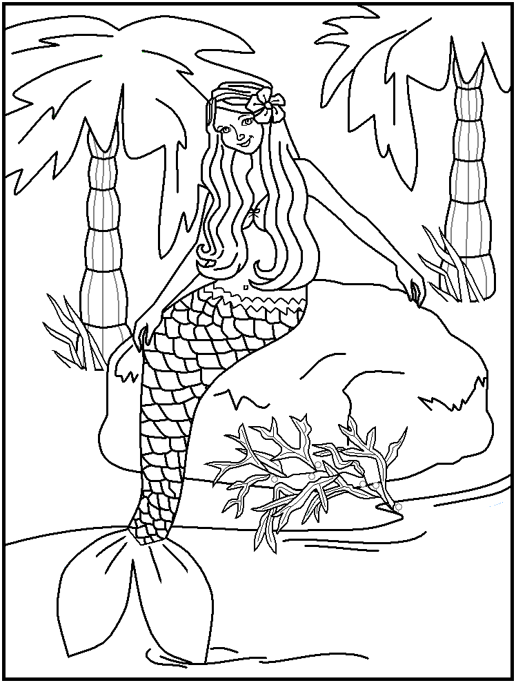 Cute Mermaid Coloring Pages Printables 115